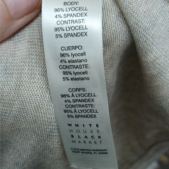 White House Black Market NWT Hooded Open Front Cardigan Warm Neutral Size XL - Picture 9 of 10